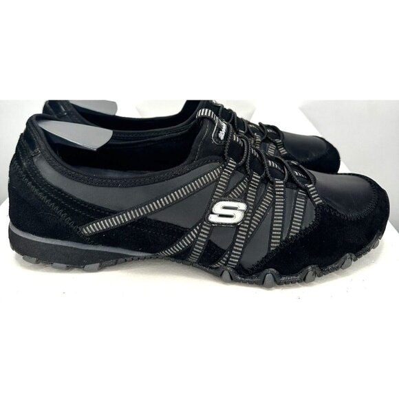 Skechers Womens Shoes Leather Dream Come True 21140 Slip On Sneakers Black 9 - Picture 6 of 12